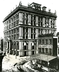 Edificio Equitable, esquina noroeste de las calles Sixth y Locust